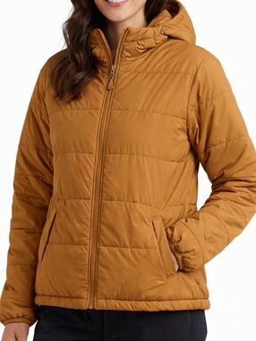 REI Co-op Lightweight Insulated Hoodie Jacket Brown Size Large Synthetic Puffer
